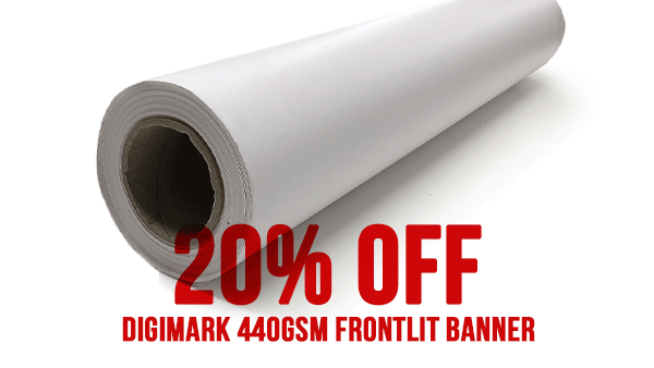 20 percent off frontlit banner