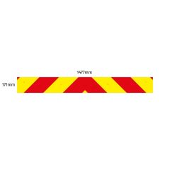 Chevron Board in Avery V8000 Red & Orafol 7510 Fluo Yellow - 1477 x 171mm