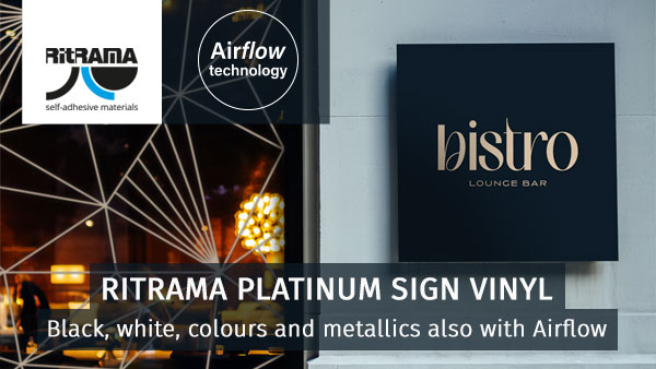 Airflow sign vinyl for easy application