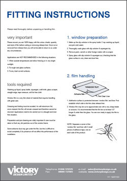 solar film fitting instructions