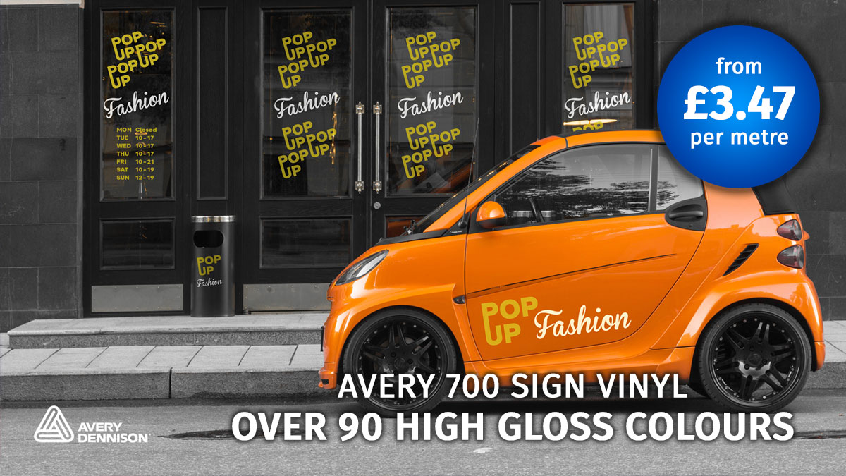 Avery 700 sign vinyl from £3.47/m